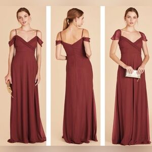 Birdy Grey Spence Convertible Chiffon Gown Rosewood | Small | Bridesmaid Formal